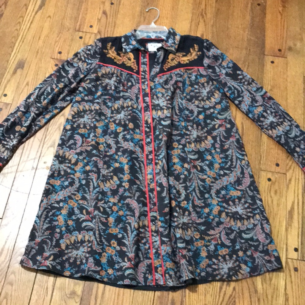 Long sleeve Anthropologie “western dress”.
